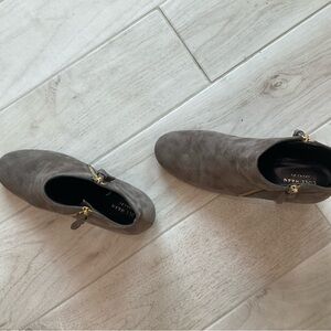 Cole Haan Women's Taupe Suede Ankle Booties